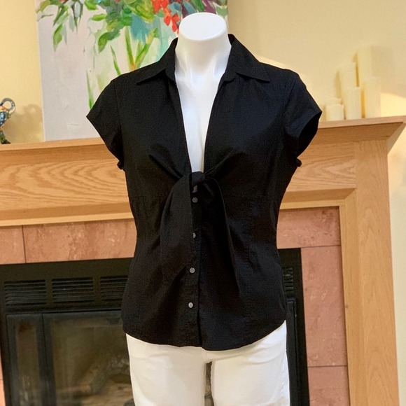 Kenneth Cole Reaction Tie Front Button Down Shirt Size 12 - Picture 1 of 11